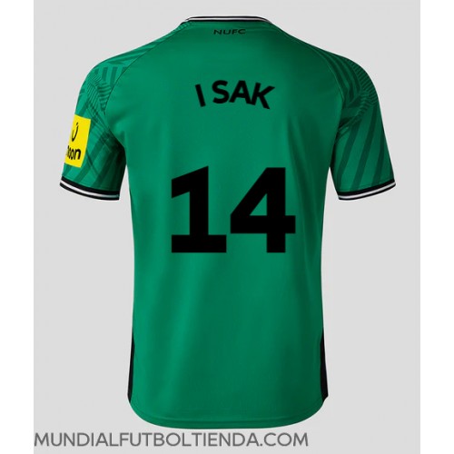Camiseta Newcastle United Alexander Isak #14 Segunda Equipación Replica 2023-24 mangas cortas